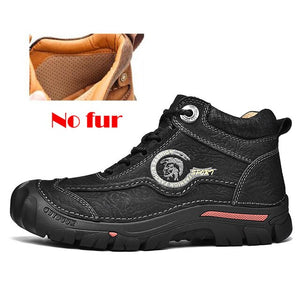 Kaaum Genuine Leather Non-slip Wear-resistant Hiking Shoes