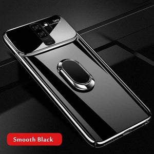 Phone Accessories - Luxury Glossy Mirror Mate Magnetic Finger Ring Kickstand Case For iPhone