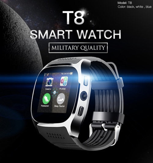 T8 Bluetooth Smart Watch With Camera Music Player For Android
