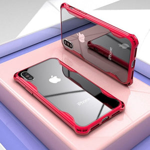 Phone Case -  Luxury Hybrid Clear PC& TPU Airbag Full Body Shockproof Phone Case For iPhone X/XS/XR/XS Max 8/7 Plus