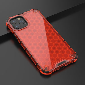 Honeycomb Pattern Clear Shockproof Armor Case for iPhone XS Max XR XS X