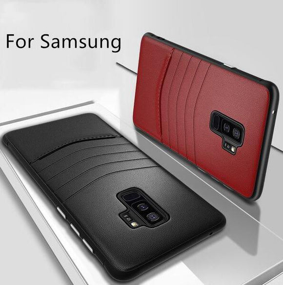 Luxury Ultra Thin Leather + PC Case For Samsung