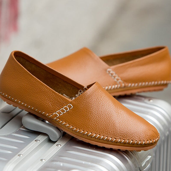 Large size 38-50 Mens Flats Handmade Genuine leather Loafers