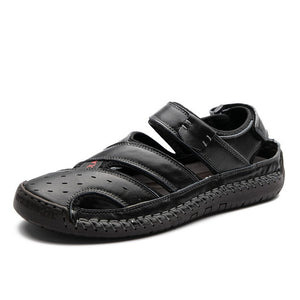 Men's Summer Leather Soft Non-Slip Beach Sandals