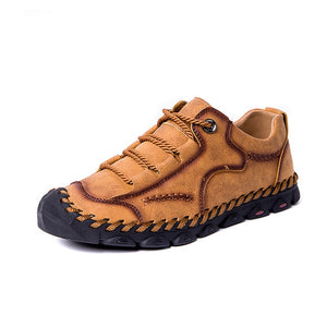 Mens Leather Caucal Handmade Outdoor Walking Shoes