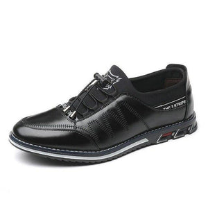 Leisure Genuine Leather Mens Slip On Driving Shoes