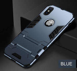 Phone Case - Luxury Full Cover Bracket Protective Shockproof Phone Case For iPhone X/XS/XR/XS Max