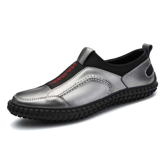 Men's Shoes - Classy Silver Light Comfortable Casual Shoes
