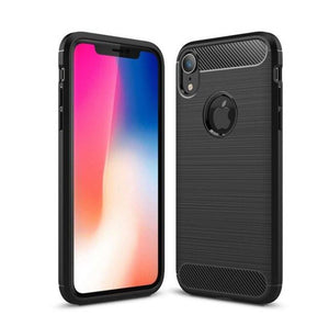 Phone Case -Luxury Carbon Fiber Soft TPU Silicone Shockproof Phone Case For iPhone X/XS/XR/XS Max