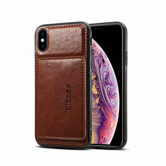 Luxury Leather Card Holder Case For iPhone X XS Max XR 87 Plus