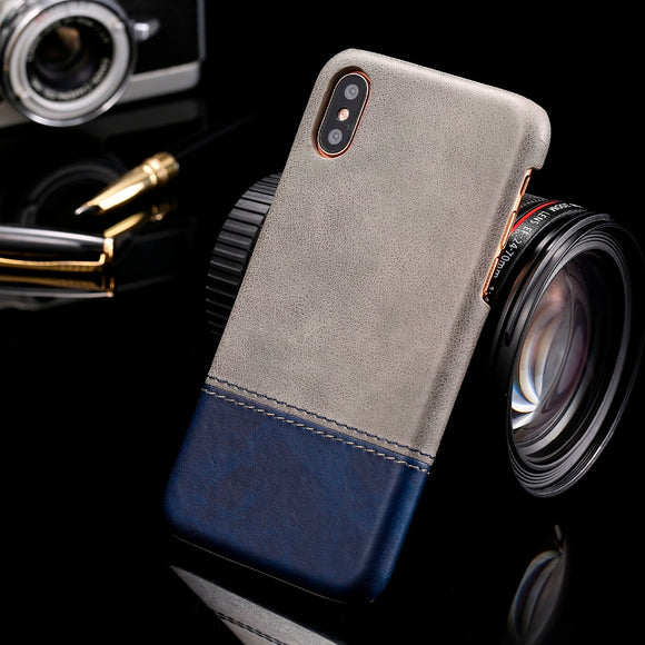 Phone Case - Luxury Color Matching Leather Protective Phone Case For iPhone XS/XR/XS MAX 8/7 Plus