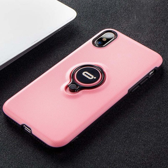 Luxury Clear Buckle Magnetic Kickstand Case For iPhone X XS Max XR