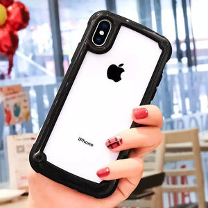 Phone Accessories - Luxury Shockproof Armor Transparent Case For iPhone