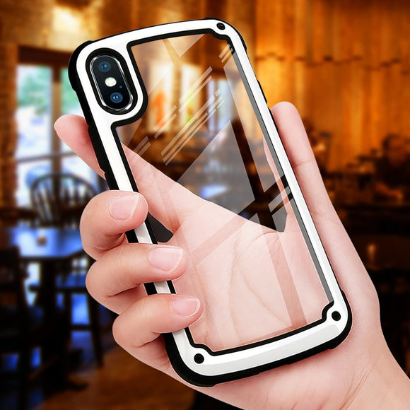 Phone Accessories - Luxury Shockproof Armor Transparent Case For iPhone Series