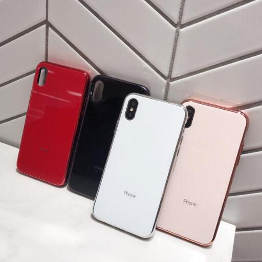 Phone Case - Luxury Electroplating Tempered Glass Shockproof Phone Case For iPhone XS/XR/XS Max 8/7 Plus