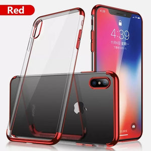 Phone Case - Luxury Plating Clear Transparent Soft TPU Protective Phone Case For iPhone X/Xr/XS/XS Max