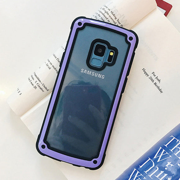 Phone Case - Luxury Transparent Clear Arcylic & Candy Color Soft TPU Bumper Shockproof Phone Case