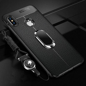 Case & Strap - Luxury Shockproof Retro Soft Silicone Edge Back Case For iphone 11 Pro Max X XR XS 7 8 6 6s PLus