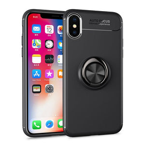 Car Magnetic Ring Cool Holder Soft Matte Silicone Phone Case For iPhone X XS XR XS Max(Buy 2 Get 5% off, 3 Get 10% off Now）
