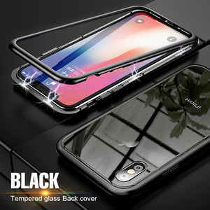 Phone Cases - Magnetic Thin Shockproof Tempered Glass Back Case Cover On The For IPhone XR XS Max X