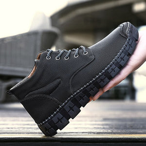 Man Soft Leather Wearable Rubber Sole Ankle Casual Boots(BUY 2 GET 10% OFF, 3 GET 15% OFF)