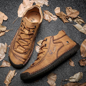 Kaaum Hot Sale Men's Handmade Leather Comfy Soft Casual Shoes