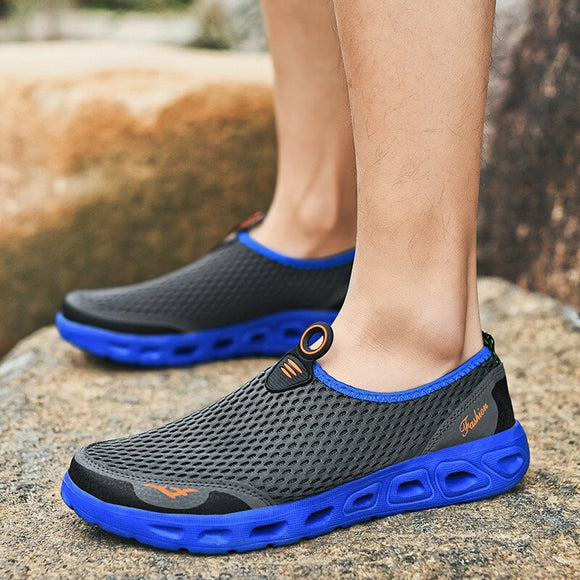 Men Sandals Air Mesh Lightweight Breathable Water Slip-on Shoes