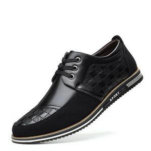 Kaaum Spring Autumn Italy Style Leather Big Size Casual Shoes