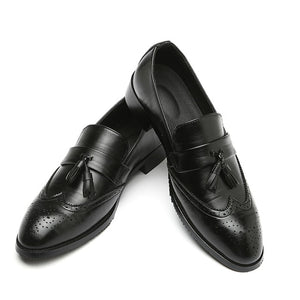 Shoes - Big Size Men's Classic Leather Tassel Shoes