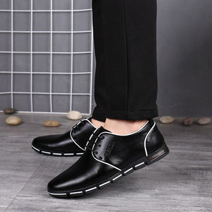 Men's Casual Driving Shoes Lace-Up Male Leisure Flats