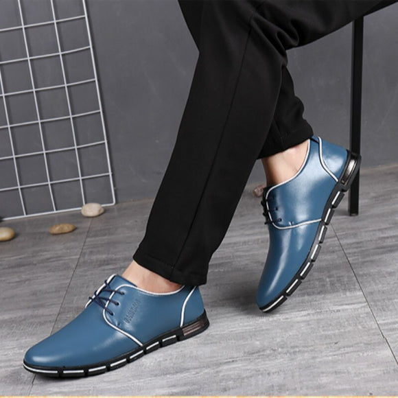 Men's Casual Driving Shoes Lace-Up Male Leisure Flats