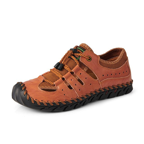 Kaaum Men Leather Shoes Summer sandals