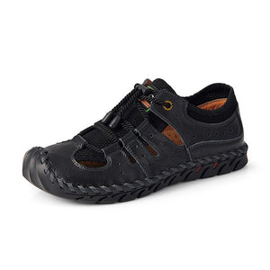 Kaaum Men Leather Shoes Summer sandals