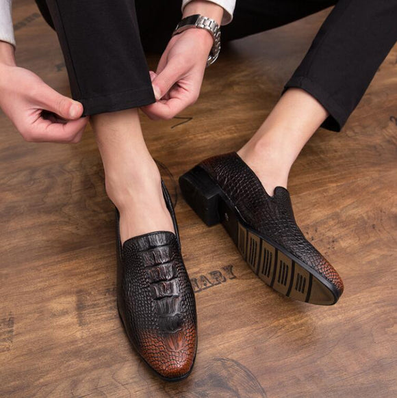Men Shoes - 2019 Crocodile Pattern Flat Casual Spring New Men Shoes