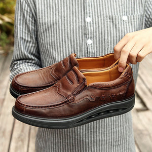 High Quality Men's Thick Sole Soft Genuine Leather Loafers