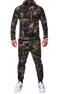Kaaum 2021 Camouflage Jacket Sweatsuit Military Men Sets