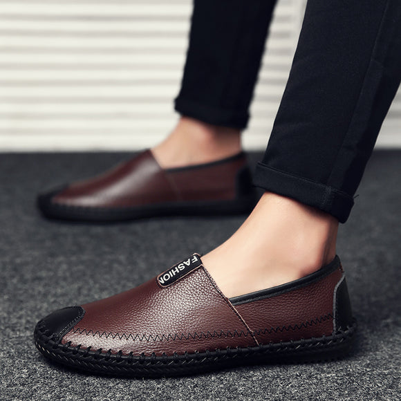 2019 New Men Handmade Leather Moccasin Loafers