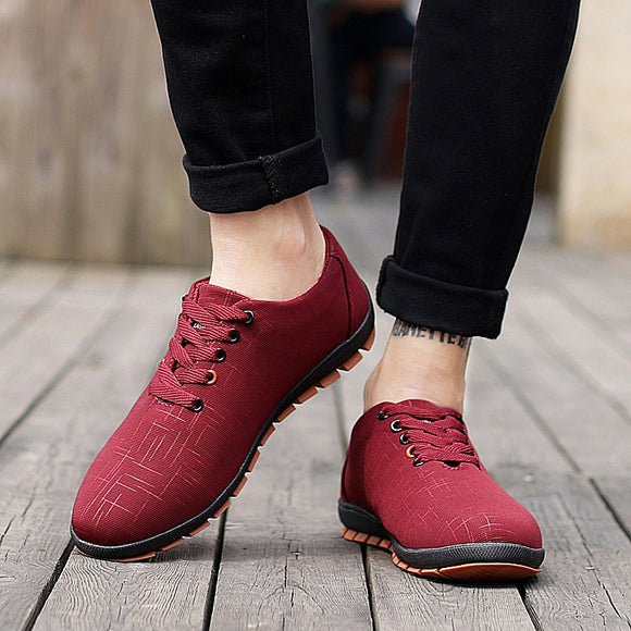 Men's Shoes - Spring Comfortable Canvas Casual Basic Solid Mesh Shoes