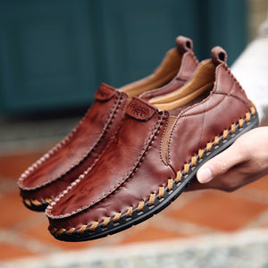 Shoes - Fashion Men's Handmade Leather Loafers Moccasins