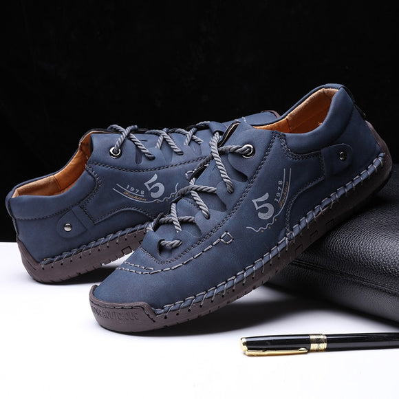 Men Leather Handmade Breathable Loafers