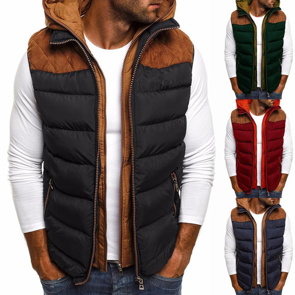Kaaum Men's Autumn And Winter Zipper Pocket Sleeveless Jacket