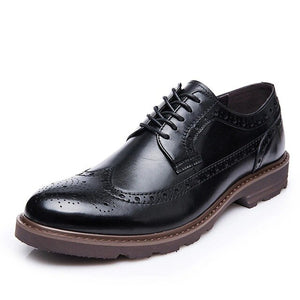 Kaaum British Style Men's Vintage Brogue Shoes Dress Shoes