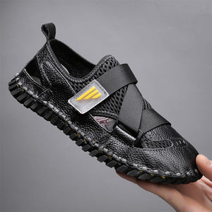 Mesh Leather Breathable Soft Mens Sandals