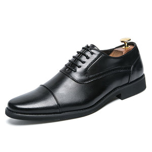 Men Breathable Gentlemen Oxford Lace Up Wedding Shoes