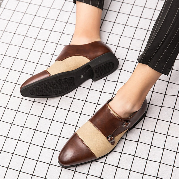 Pointed Toe Buckle Business Casual Shoes