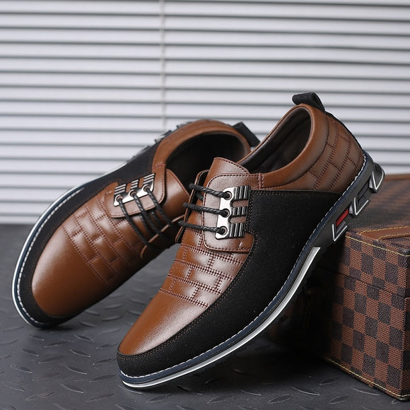 Autumn Leather Breathable Lace-up Business Dress Shoes