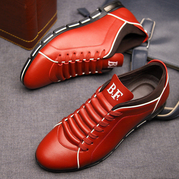 Shoes - New England Men Breathable Leather Big Size 6-14.5 Casual Shoes
