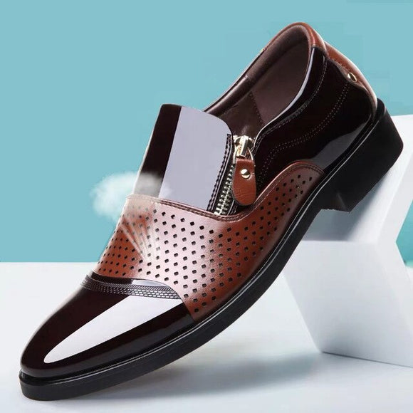 Kaaum Men's Oxford Hollow Breathable Business Shoes