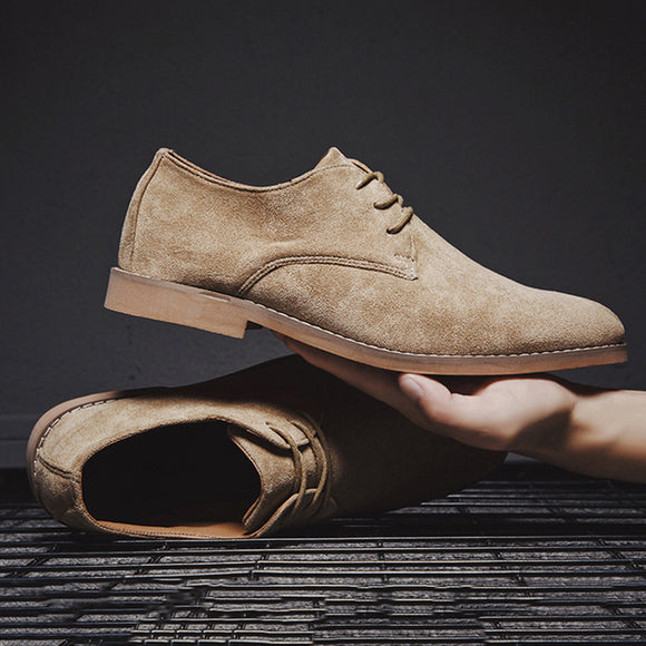 Kaaum-Fashionable British Trend Men's Cashmere Plus Size Casual Shoes
