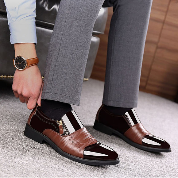 Kaaum Fashion Men's Oxford Zip Casual Business Shoes